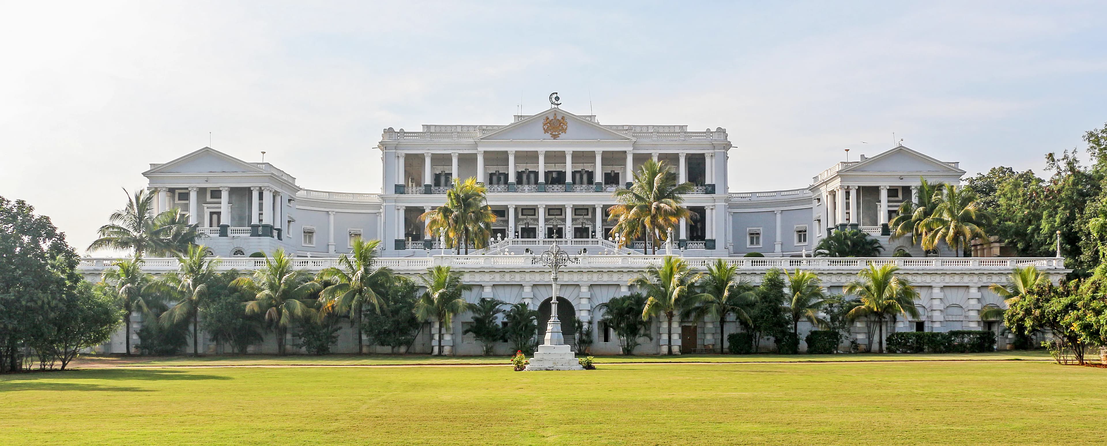 Falaknuma Palace Hyderabad historic city in Falaknuma, Hyderabad (500053), Telangana, India, Andhra Pradesh - Indo-Saracenic Revival architecture style, Rajasthani architecture style, Mughal architecture style, Italian Renaissance architecture style (British Colonial Period) - thumbnail