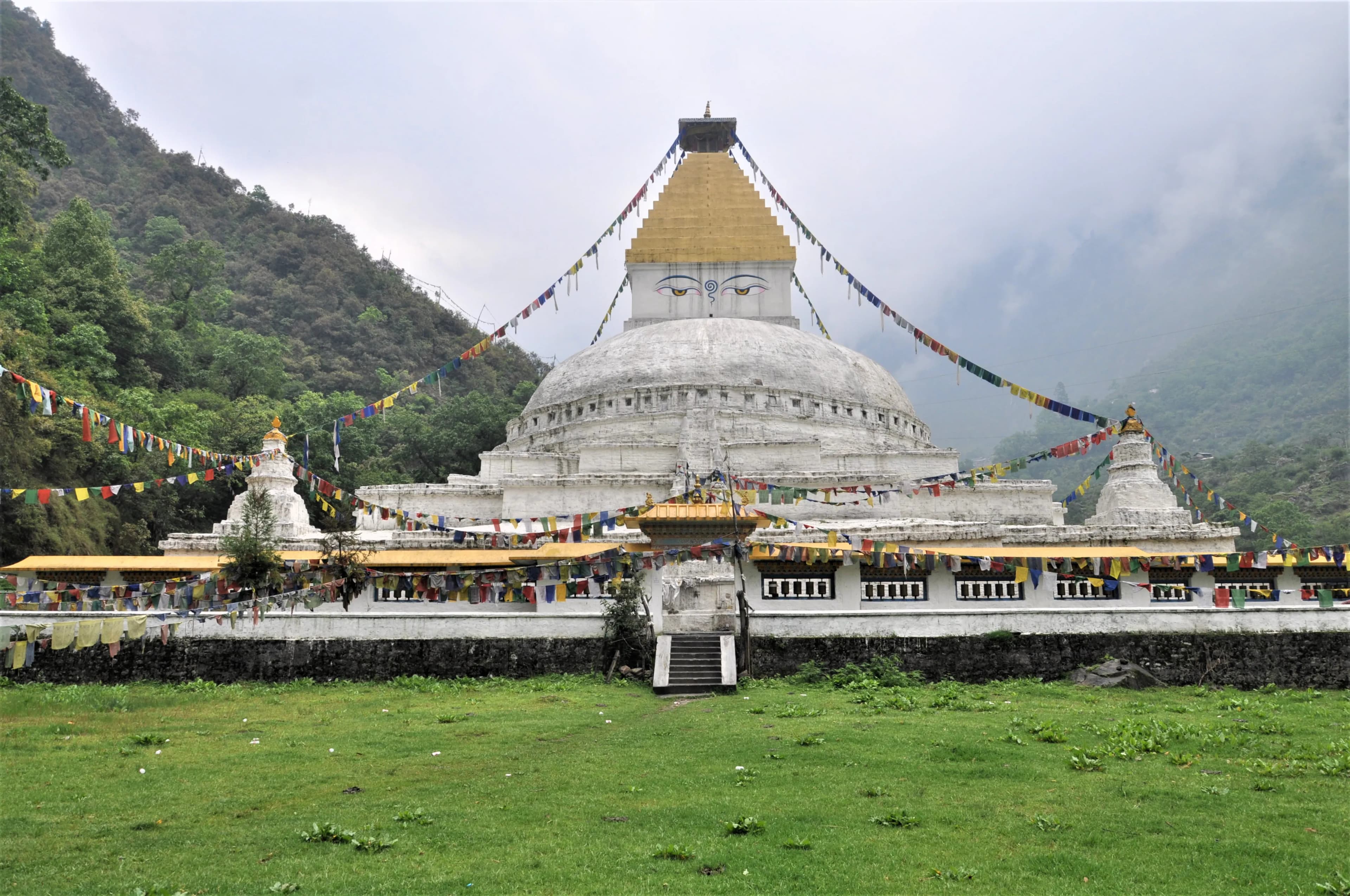 Gorsam Chorten Bomdila temple in Bomdila (790001), Arunachal Pradesh - Indo-Tibetan Buddhist architecture style, Himalayan architecture style, Stupa architecture style, Nagara architecture style (Ahom Period) - thumbnail
