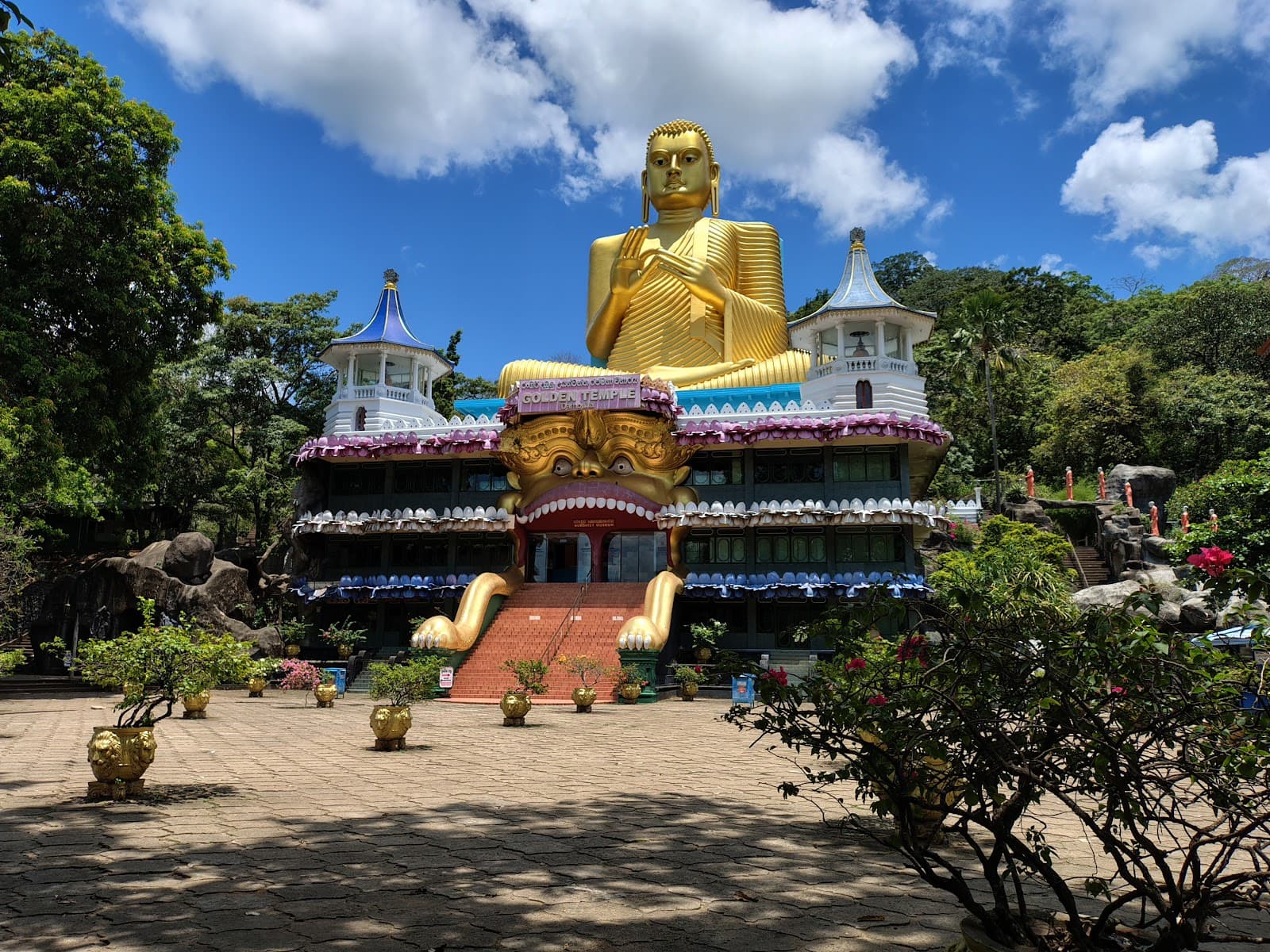 Dambulla Cave Temple Matale Sri Lanka monument in Kandy - Jaffna Highway, Dambulla, Matale, Central Province, Sri Lanka, Central Province - Sri Lankan Cave Temple architecture style, Indian Buddhist Cave architecture style, Early Buddhist architecture style, Indic Narrative architecture style (Satavahana Period) - thumbnail