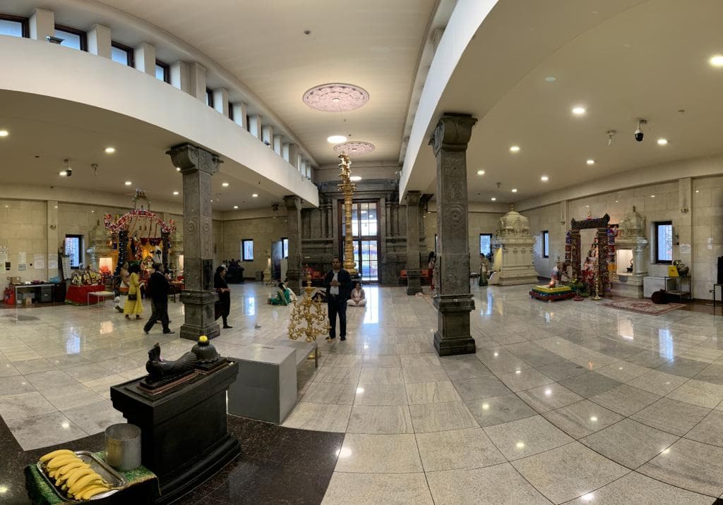 London Sri Murugan Temple, consecrated in 1984 and extensively rebuilt between 2002 and 2005, is Britain’s most prominent Tamil Saiva temple, crowned by a 52-foot rajagopuram adorned with 32,000 hand-...