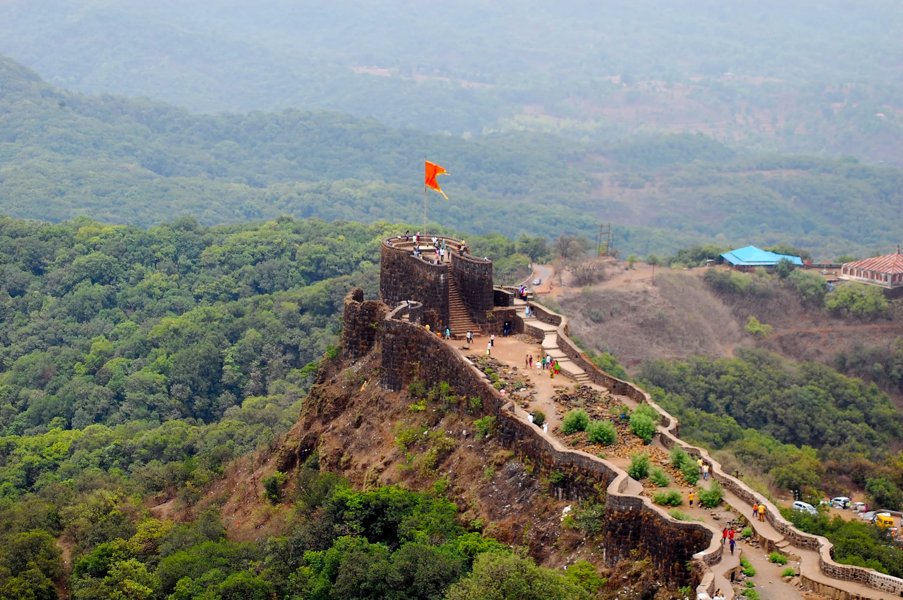 Pratapgad Fort Satara fort in Mahabaleshwar (412806), Pune Division, Maharashtra, India, Maharashtra - Maratha Fortification architecture style, Deccani Military architecture style, Rajput Military architecture style, Hemadpanti architecture style (Maratha Period) - thumbnail