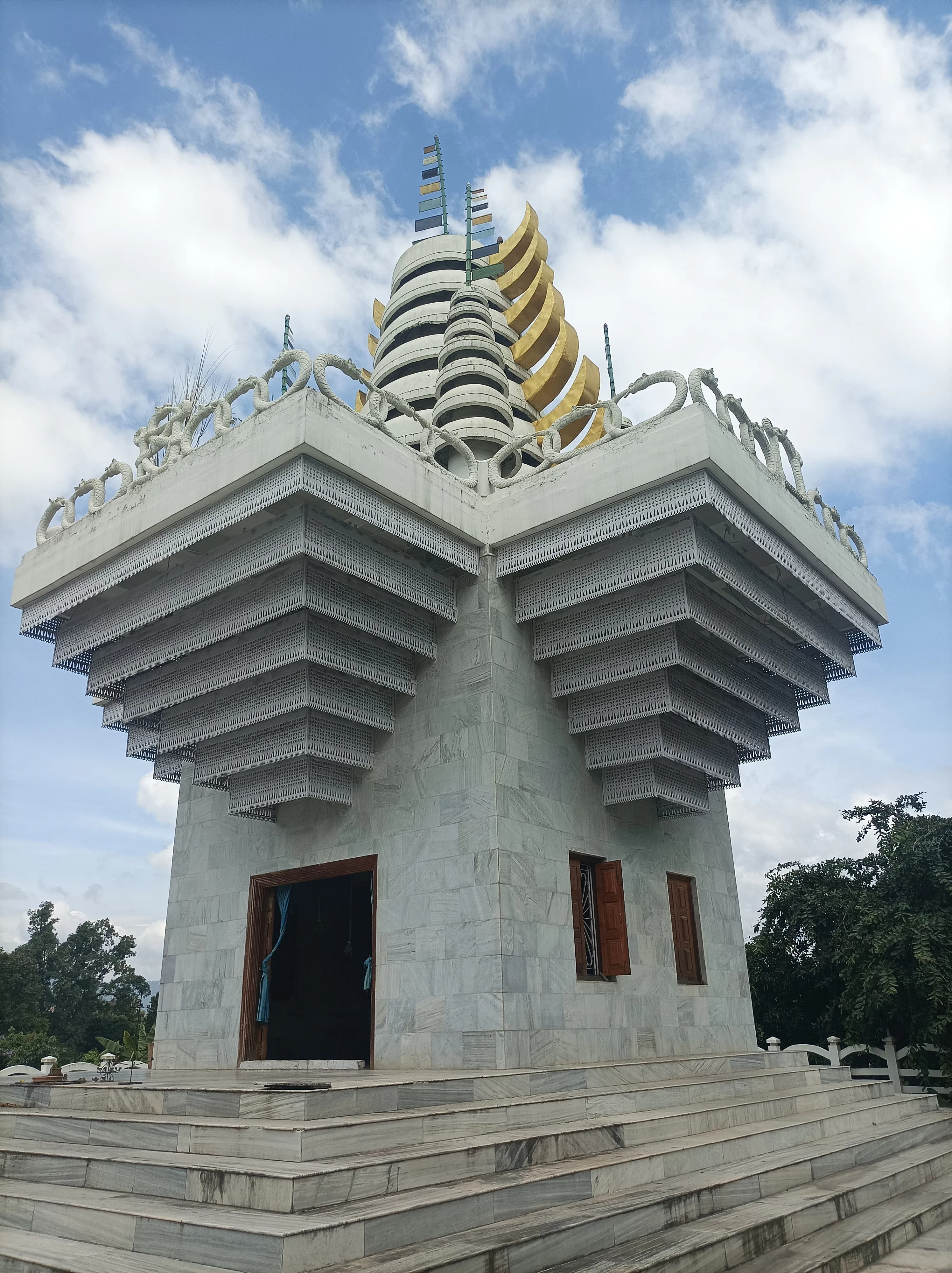 Sanamahi Temple Imphal temple in Sanakhwa Yaima Kollup, Imphal (795001), Manipur, India, Manipur - Meitei architecture style, Tai Ahom-Meitei Fusion architecture style, Vernacular Indic architecture style, Nagara-Influenced architecture style (Ahom Period) - thumbnail