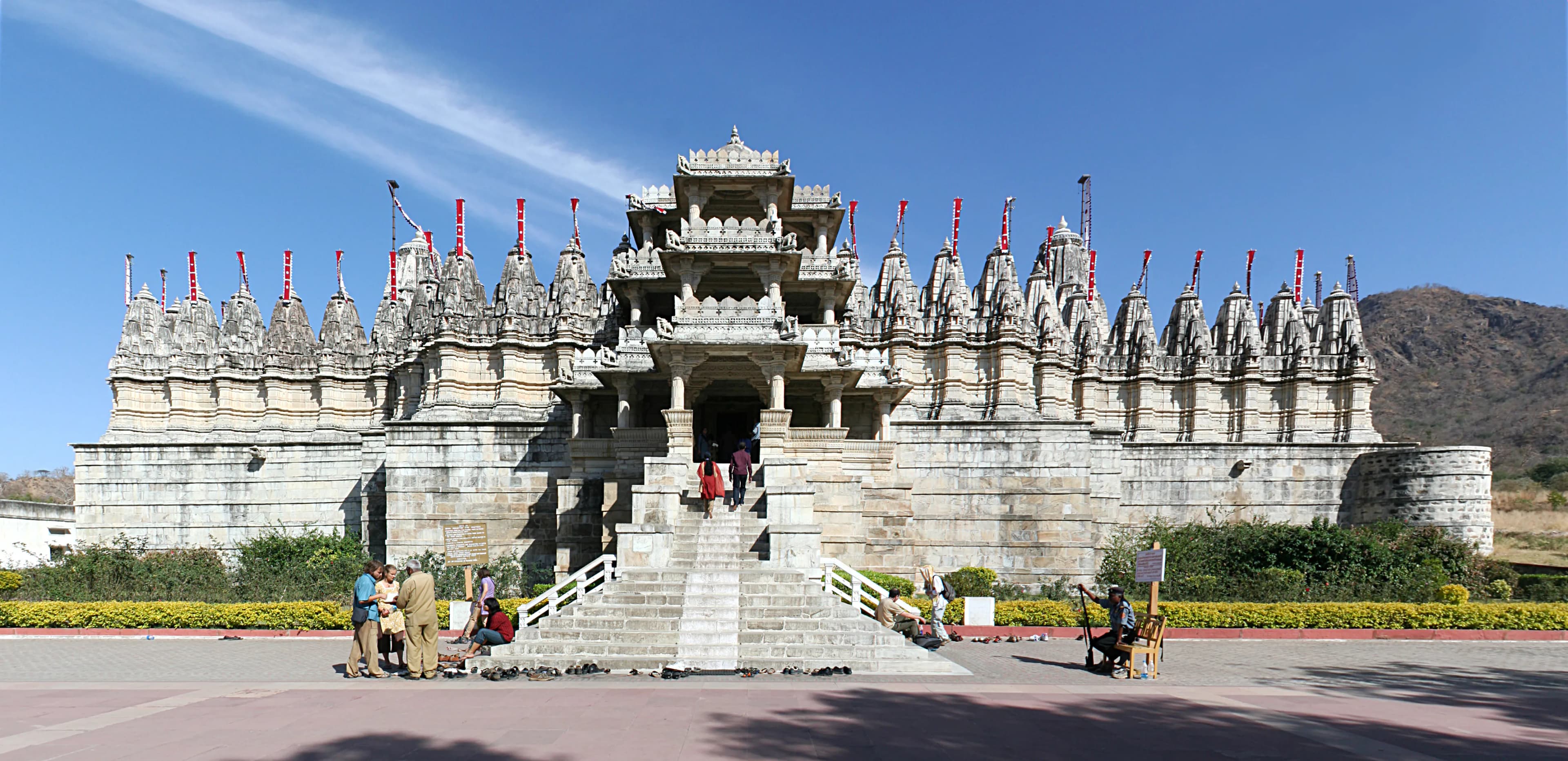 Ranakpur Jain Temple Ranakpur fort in Ranakpur Road, Sadri (306707), Jodhpur Division, Rajasthan, India, Rajasthan - Maru-Gurjara architecture style, Nagara architecture style, Jain architecture style, Indian Temple architecture style (Vijayanagara Period) - thumbnail