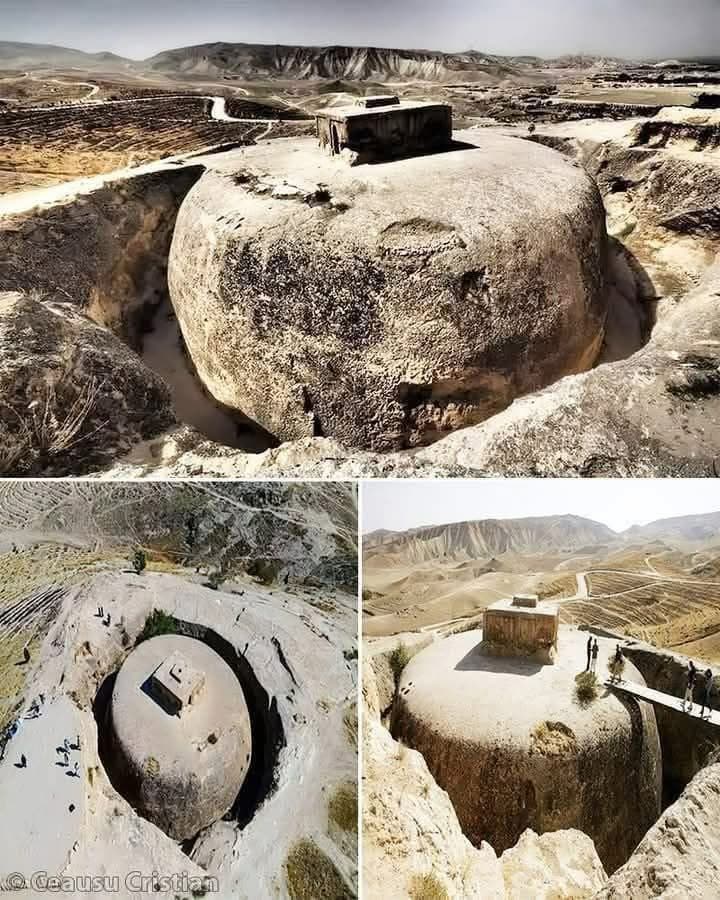 Takht-e Rostam Samangan Afghanistan temple in Aybak, Samangan, Afghanistan, Samangan - Kushan Buddhist architecture style, Indic Rock-Cut architecture style, Gandhara architecture style, Stupa architecture style (Kushan Period) - thumbnail