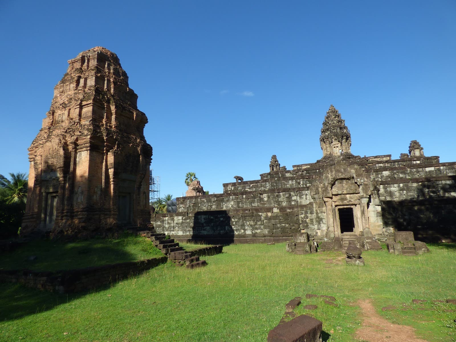 Bakong Temple Roluos Group Cambodia temple in Prasat Bakong, Commune, Siem Reap Province, Cambodia, Siem Reap - Nagara-Influenced Khmer architecture style, Mount Meru Temple architecture style, Nagara architecture style, Hindu Temple architecture style (Medieval Period) - thumbnail