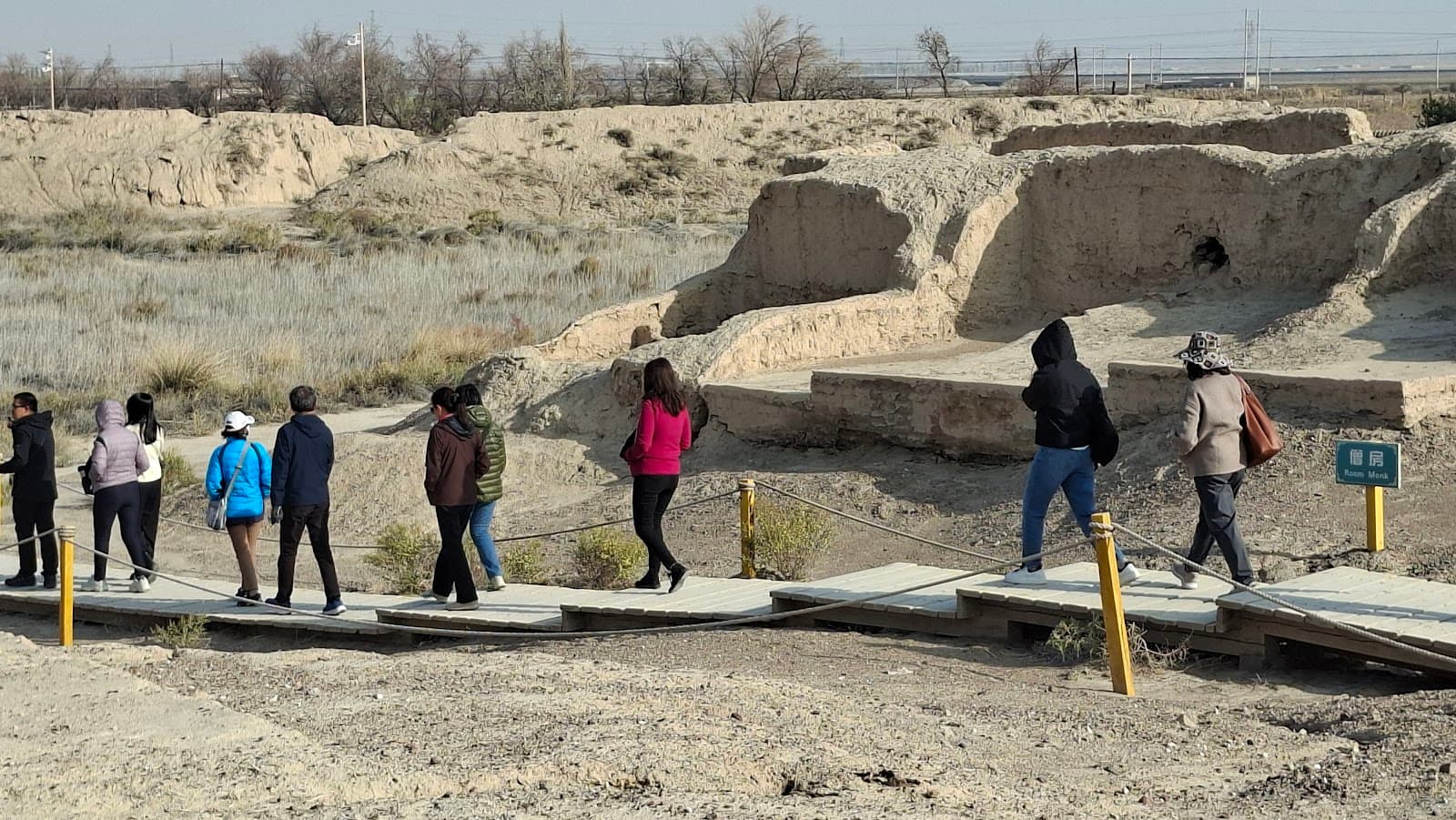 Miran Monastery Ruoqiang Xinjiang China temple in Miran, Ruoqiang County, Bayingolin Mongol Autonomous Prefecture, Xinjiang, China, Xinjiang - Gupta architecture style, Indo-Central Asian Buddhist architecture style, Buddhist Monastery architecture style, Silk Road architecture style (Kushan Period) - thumbnail